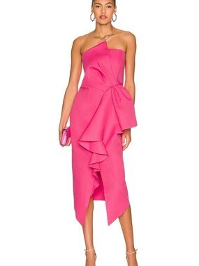 Elliatt | Dresses | Elliat Galadirel Strapless Asymmetric Jacquard Dress